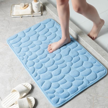 Cobblestone Embossed Super Water Absorbing Quick Drying Floor Mat ????