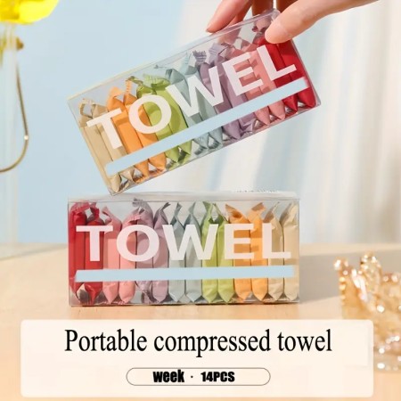 PACK OF 2 (28 PCS)Portable Compressed Disposable Towel