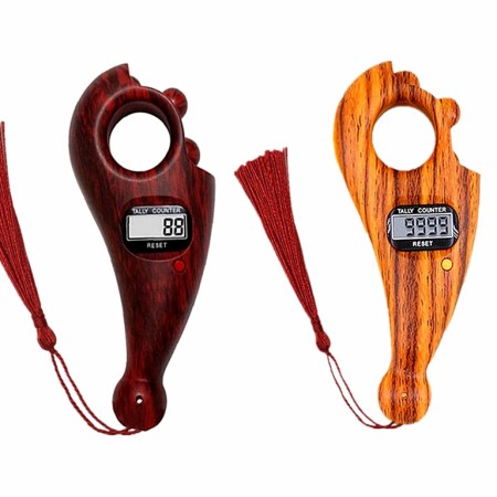 Finger Counter-Islamic Tasbih Bead Portable Rotating Prayer Beads with Digital Counter Digital Finger Tasbeeh Misbaha Counter Prayer Islamic Tasbih Muslim Eid Gift (Assorted color) - 1 Pcs