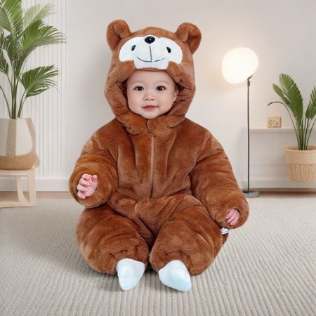 Baby Bear Premium Winter Rompers Hooded Baby Clothes ( Baby Blanket )